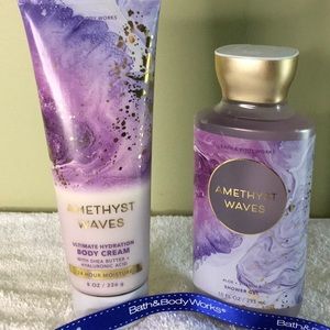 🌟NEW🌟 Bath & Body Works BBW Amethyst Waves 2 piece Body gel/cream Gift set